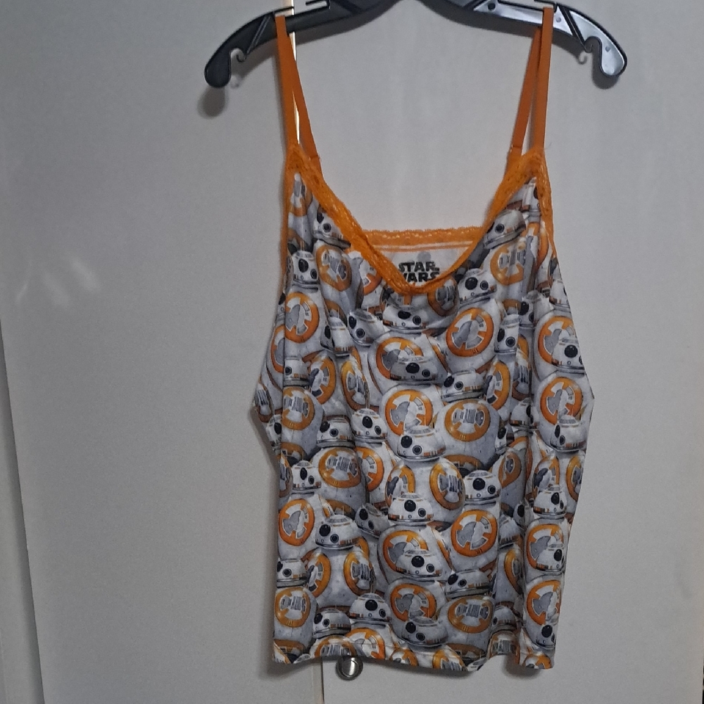Star Wars Gray and Black Fitted Camisole Top